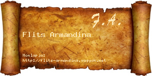 Flits Armandina névjegykártya